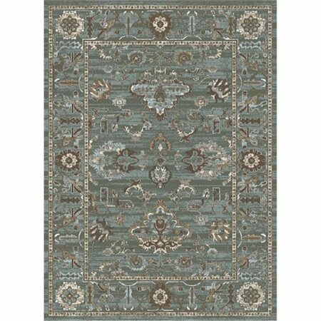 AURIC 3562-0050-GREEN Colosseo Area Rug- Green - 3 ft. 3 in. x 4 ft. 11 in. AU3167706
